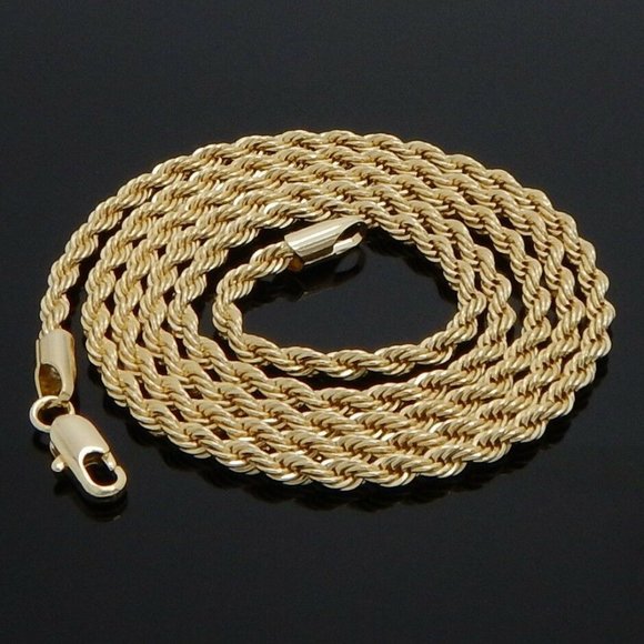 14k Gold 3mm 24" Rope Chain